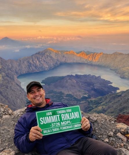 Man at Rinjani Summit
