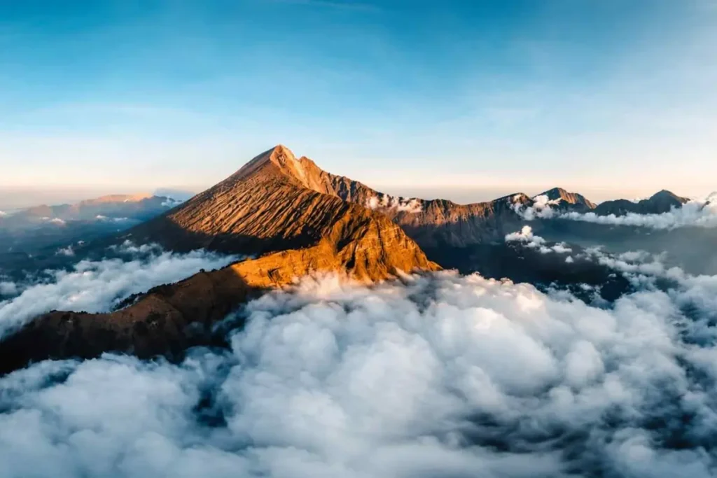 Mount Rinjani one-day trek with sunrise views over the crater and clouds